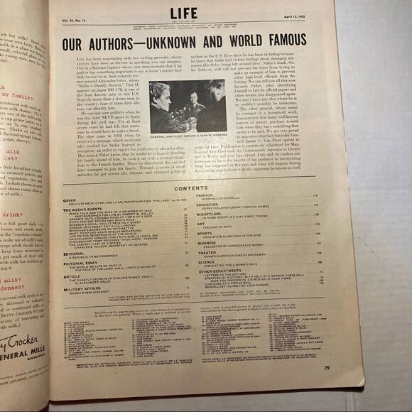 April 13, 1953 LIFE Magazine Stalin's Secrets 1950s Advertising‎ - Picture 4 of 6
